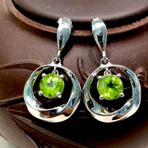 1 Ct. Peridot 14KGP Earrings